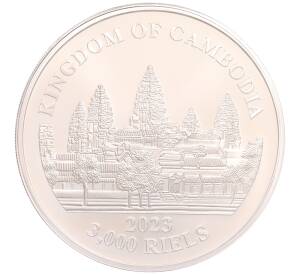 3000 риелей 2023 года Камбоджа «Дымчатый леопард» (Цветное покрытие) — Фото №2