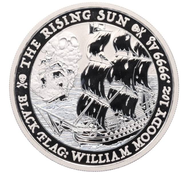 Монета 1 доллар 2022 года Тувалу «Черный флаг — Восходящее Солнце» (Артикул: K10-3274) — Фото №1