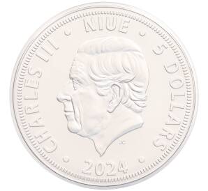 5 долларов 2024 года Ниуэ «Чешский лев» — Фото №2