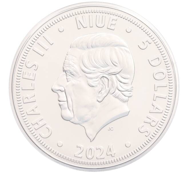 Монета 5 долларов 2024 года Ниуэ «Чешский лев» (Артикул: K10-3280) — Фото №2