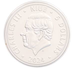 5 долларов 2024 года Ниуэ «Чешский лев» — Фото №2
