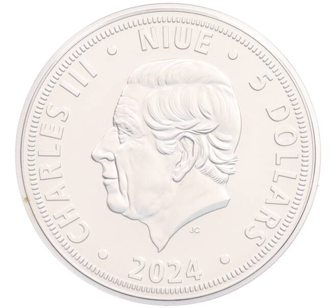 Монета 5 долларов 2024 года Ниуэ «Чешский лев» (Артикул: K10-3282) — Фото №2