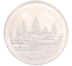 3000 риелей 2024 года Камбоджа «Потерянные тигры Камбоджи» (Цветное покрытие) — Фото №2