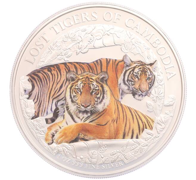 Монета 3000 риелей 2024 года Камбоджа «Потерянные тигры Камбоджи» (Цветное покрытие) (Артикул: K10-3285) — Фото №1