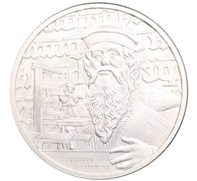 Монета 2 доллара 2024 года Ниуэ «Иконы вдохновения — Иоганн Гутенберг» (Артикул: K10-3286) — Фото №1