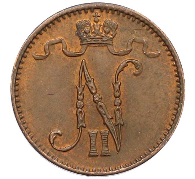 Монета 1 пенни 1915 года Русская Финляндия (Артикул: K10-3297) — Фото №2