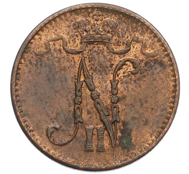 Монета 1 пенни 1915 года Русская Финляндия (Артикул: K10-3302) — Фото №2