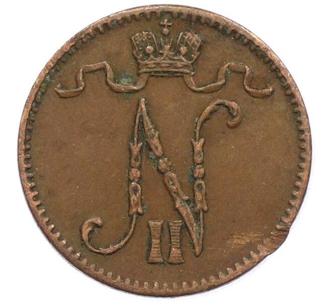 Монета 1 пенни 1912 года Русская Финляндия (Артикул: K10-3315) — Фото №2