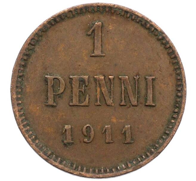 Монета 1 пенни 1911 года Русская Финляндия (Артикул: K10-3327) — Фото №1