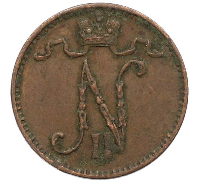 Монета 1 пенни 1911 года Русская Финляндия (Артикул: K10-3327) — Фото №2
