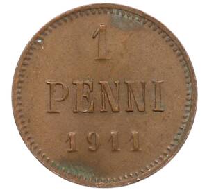 1 пенни 1911 года Русская Финляндия