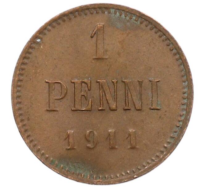 Монета 1 пенни 1911 года Русская Финляндия (Артикул: K10-3328) — Фото №1