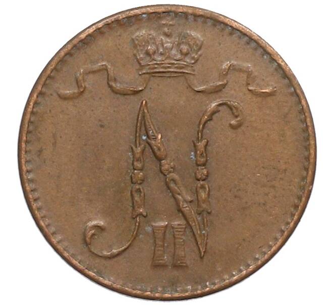 Монета 1 пенни 1911 года Русская Финляндия (Артикул: K10-3328) — Фото №2
