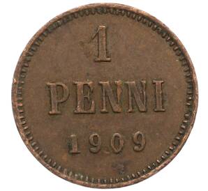 1 пенни 1909 года Русская Финляндия — Фото №1