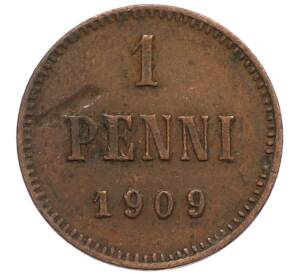 1 пенни 1909 года Русская Финляндия — Фото №1