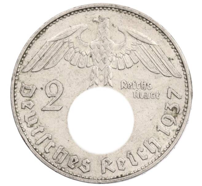 Монета 2 рейхсмарки 1937 года J Германия (Артикул: K10-3636) — Фото №1