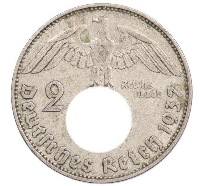 Монета 2 рейхсмарки 1937 года D Германия (Артикул: K10-3637) — Фото №1
