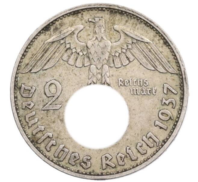 Монета 2 рейхсмарки 1937 года E Германия (Артикул: K10-3638) — Фото №1