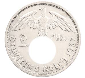 2 рейхсмарки 1937 года F Германия — Фото №1