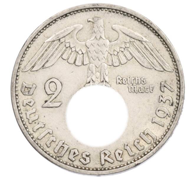 Монета 2 рейхсмарки 1937 года A Германия (Артикул: K10-3645) — Фото №1