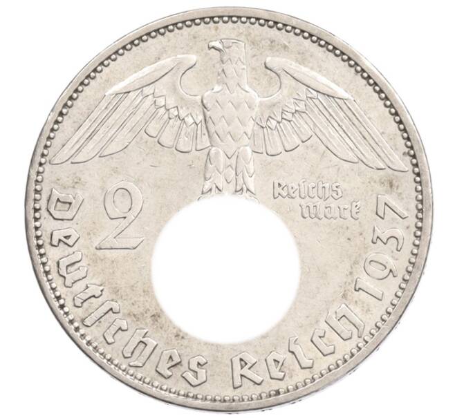 Монета 2 рейхсмарки 1937 года A Германия (Артикул: K10-3650) — Фото №1