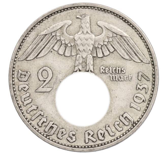 Монета 2 рейхсмарки 1937 года A Германия (Артикул: K10-3652) — Фото №1