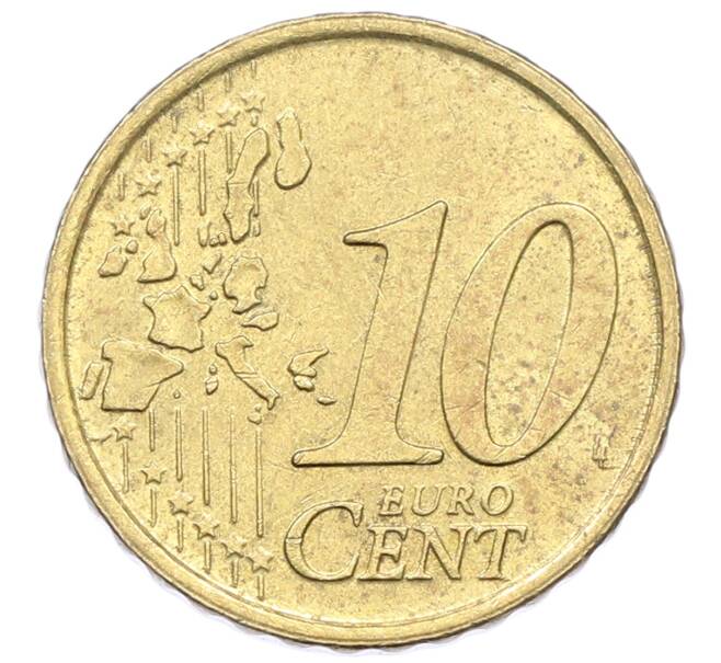 Монета 10 евроцентов 2002 года Италия (Артикул: T11-24359) — Фото №2
