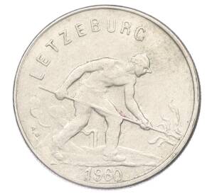 1 франк 1960 года Люксембург — Фото №1