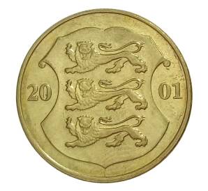 1 крона 2001 года Эстония — Фото №1