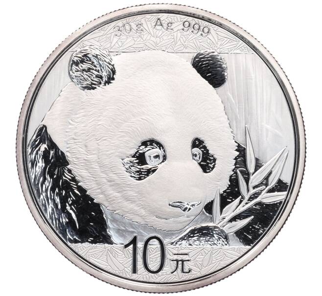 Монета 10 юаней 2018 года Китай «Панда» (Артикул: K10-3705) — Фото №1
