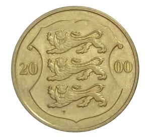 1 крона 2000 года Эстония — Фото №1