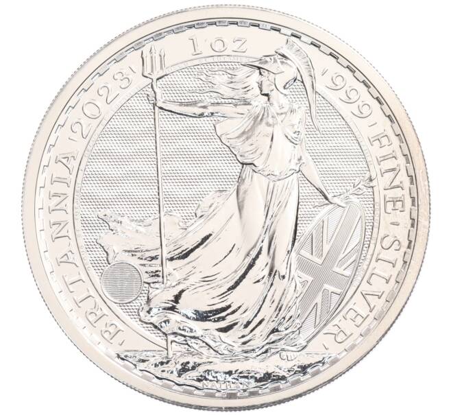 Монета 2 фунта 2023 года Великобритания «Британия» (Портрет Карла III с короной) (Артикул: K10-3737) — Фото №1