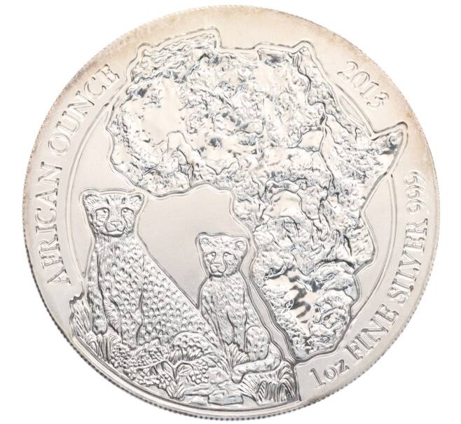 Монета 50 франков 2013 года Руанда «Африканская унция — Гепард» (Артикул: K10-3741) — Фото №1