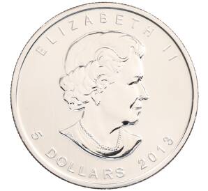 5 долларов 2013 года Канада «Кленовый лист» — Фото №2