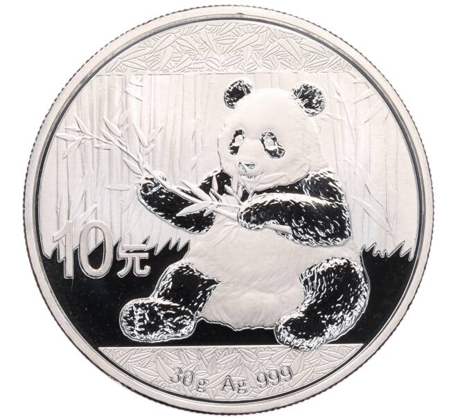 Монета 10 юаней 2017 года Китай «Панда» (Артикул: K10-3782) — Фото №1