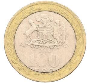 100 песо 2008 года Чили — Фото №2