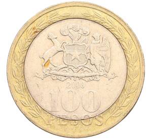 100 песо 2008 года Чили — Фото №2