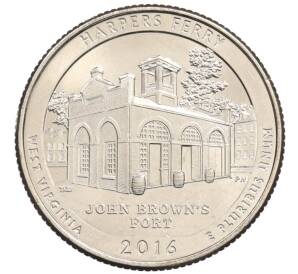 1/4 доллара (25 центов) 2016 года P США «Национальные парки — №33 Харперс Ферри» — Фото №1
