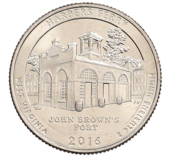 Монета 1/4 доллара (25 центов) 2016 года D США «Национальные парки — №33 Харперс Ферри» (Артикул: M2-90082) — Фото №1