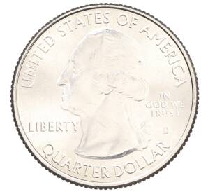 1/4 доллара (25 центов) 2013 года D США «Национальные парки — №20 Национальный мемориал Маунт-Рашмор» — Фото №2