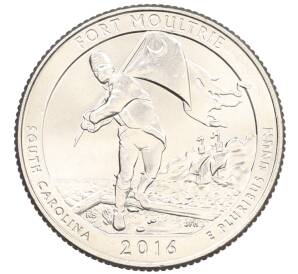 1/4 доллара (25 центов) 2016 года D США «Национальные парки — №35 Национальный парк Форт Молтри» — Фото №1
