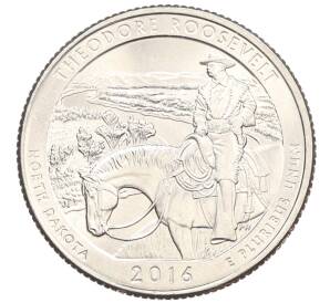 1/4 доллара (25 центов) 2016 года P США «Национальные парки — №34 Национальный парк Теодор-Рузвельт»