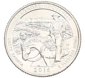 1/4 доллара (25 центов) 2016 года D США «Национальные парки — №34 Национальный парк Теодор-Рузвельт» — Фото №1