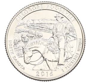 1/4 доллара (25 центов) 2016 года D США «Национальные парки — №34 Национальный парк Теодор-Рузвельт» — Фото №1