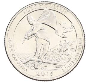 1/4 доллара (25 центов) 2016 года P США «Национальные парки — №35 Национальный парк Форт Молтри» — Фото №1