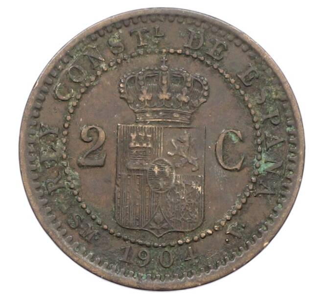 Монета 2 сентимо 1904 года Испания (Артикул: K10-3908) — Фото №2