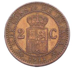 2 сентимо 1911 года Испания — Фото №2