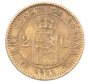2 сентимо 1911 года Испания — Фото №2