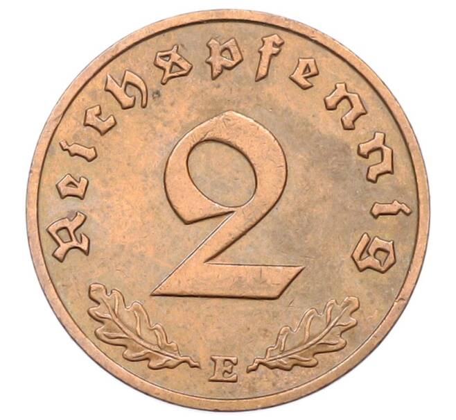 Монета 2 рейхспфеннига 1939 года E Германия (Артикул: K10-3925) — Фото №2