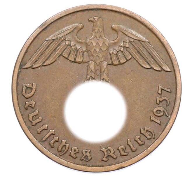 Монета 2 рейхспфеннига 1937 года D Германия (Артикул: K10-3927) — Фото №1